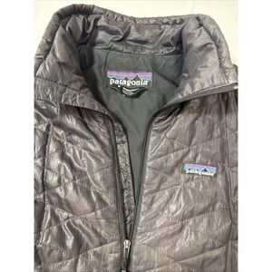 JACKET PUFFER Patagonia  Women SM GRAY Quilted Insulated Full Zip Outdoors